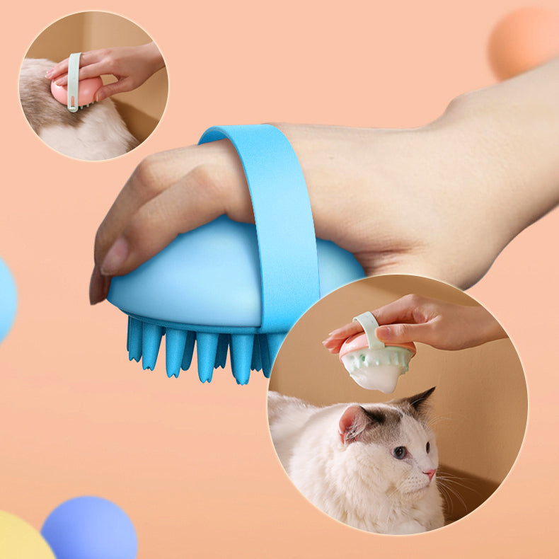 Silicone Pet Bath Massage Scrub Brush