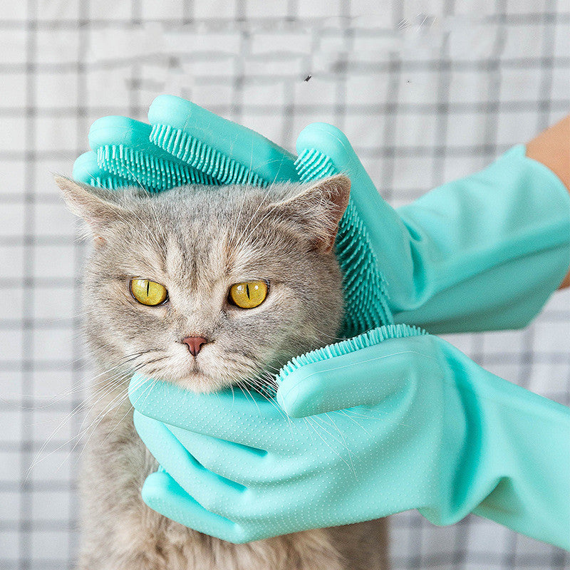 Silicone Pet Grooming Glove – Bath Brush