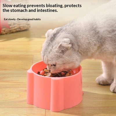 Solid Color Minimalism Slow-feeding Anti-choking Pet Bowl