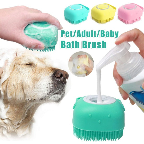 Dog Bath Gloves with Shampoo Dispenser
