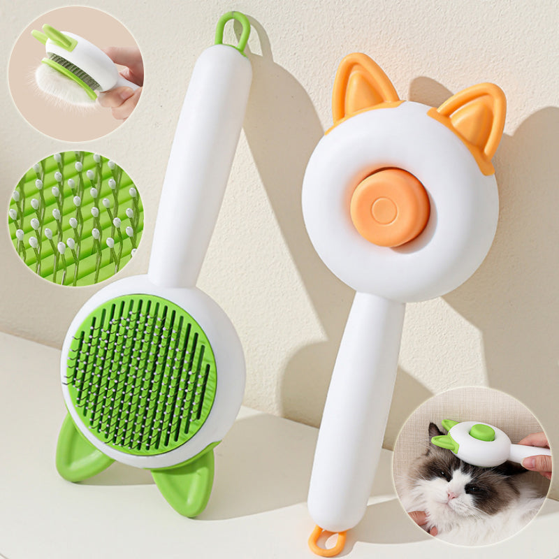 Self-Cleaning Pet Brush – One Click