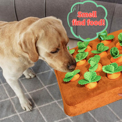 Carrot Plush Snuffle Dog Toy